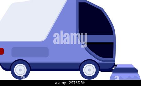 Sweeper washer icon cartoon vector. Street truck. Clean machine Stock ...