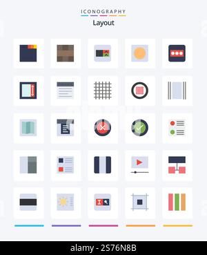 Creative Layout 25 Flat icon pack  Such As password. field. form. overlay. frame Stock Vector