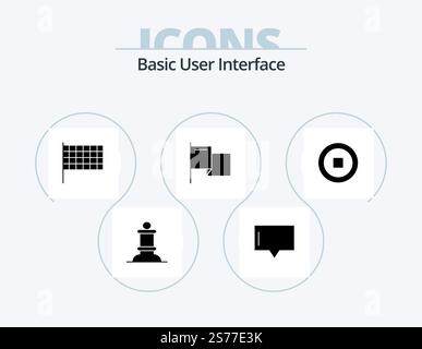 Basic Glyph Icon Pack 5 Icon Design. . . race. user. basic Stock Vector