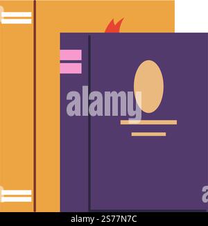 Pile of books for lessons and classes, school supplies for learning and obtaining education. Studying and improving skills. Literature and textbooks for disciplines covering. Vector in flat style. School supplies pile of books for education vector Stock Vector