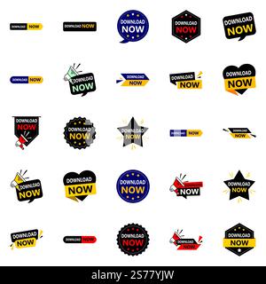 25 Versatile Download Now Signage Templates Stock Vector Image & Art ...