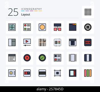 Layout Line 5 Icon Pack Including Stock Vector Image & Art - Alamy