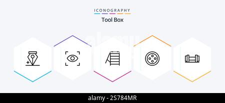 Tools 25 Line icon pack including . tools. tools Stock Vector