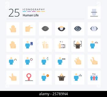 Human Flat 5 Icon Pack Including . face. emotion Stock Vector Image ...