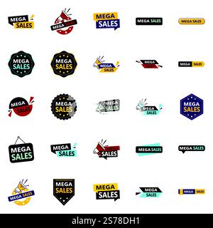 The Mega Sale Pack 25 Innovative Vector Designs for Your Next Marketing Campaign Stock Vector