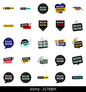 25 Eye-catching Book Now Banners to Help You Stand Out Stock Vector