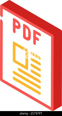 Document file format PDF isometric icon Stock Vector Image & Art - Alamy