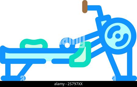 rowing machine fitness sport color icon vector illustration Stock ...