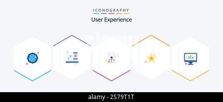 User Experience 25 Flat icon pack including web. design. planning. edit tools. shapes Stock Vector