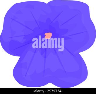 Violet flower icon cartoon vector. Flower pansy. Spring wild. Violet flower icon cartoon vector. Flower pansy Stock Vector