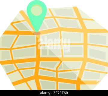 Taxi city location icon cartoon vector. Car cab. Driver order. Taxi city location icon cartoon vector. Car cab Stock Vector