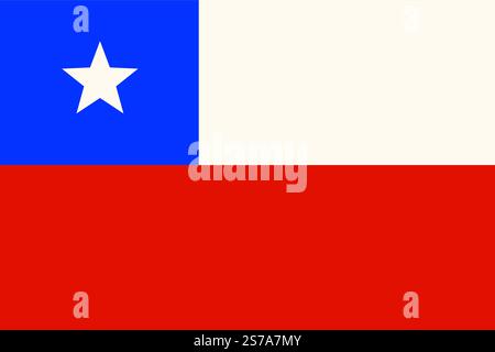 Chile flag icon cartoon vector. National travel. Easter culture. Chile flag icon cartoon vector. National travel Stock Vector