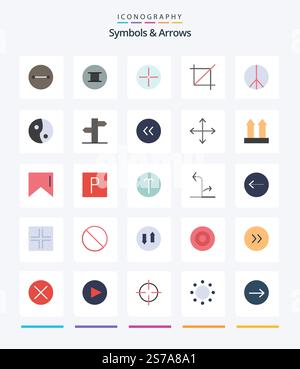 Symbols and Arrows 25 Flat icon pack including . symbols. . symbolism ...