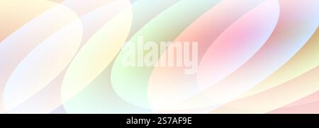Colorful abstract design featuring smooth overlapping shapes and a soft pastel palette in a vibrant composition. Vector illustration Stock Vector