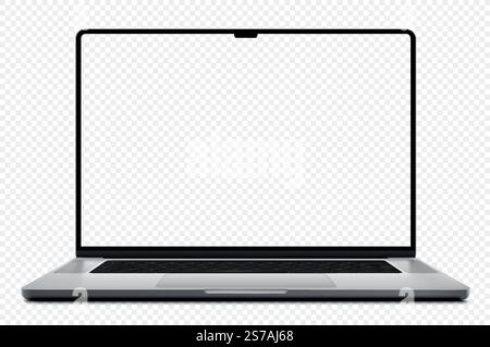 Laptop Frame Less Vector modern Laptop frameless with blank screen isolated on ...