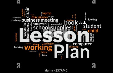Lesson Plan word cloud template. Lesson Plan concept vector tagcloud ...