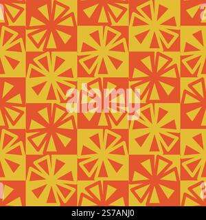 Geometric seamless pattern with squares and shapes vector illustration Stock Vector