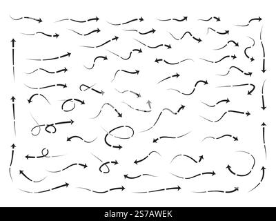 Arrow collection vector icon set on white background Stock Vector
