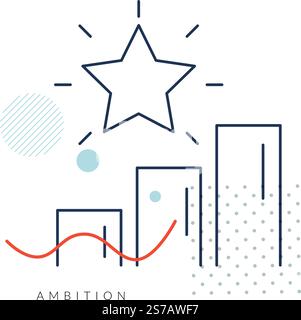 Ladder of Success Ambition - Stock Icon as EPS 10 File Stock Vector