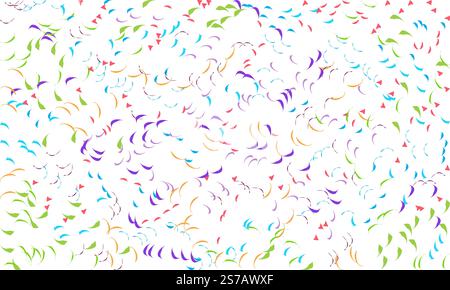 Abstract fluid blob shape spread confetti vector illustration. Random colored Random party and celebration template. Stock Vector