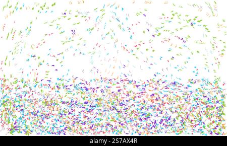Abstract fluid blob shape spread confetti vector illustration. Random colored Random party and celebration template. Stock Vector