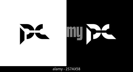 Modern and cool PC  logo design Stock Vector