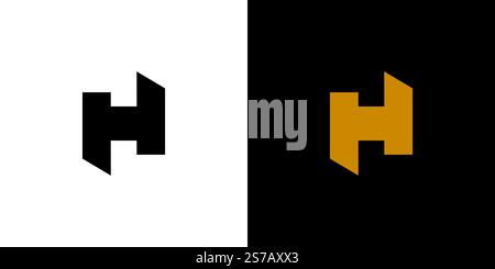 Unique and Bold  initial H  logo design Stock Vector