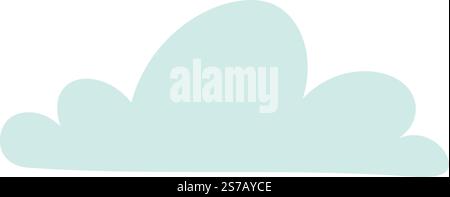 Cartoon cloud floating in the sky, representing concepts like weather, meteorology, climate, dreams, imagination and peacefulness, ideal for children Stock Vector