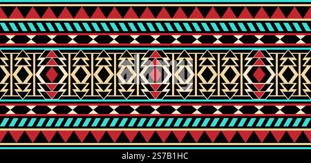 Geometric shape in a seamless repeat pattern - Vector Illustration Stock Vector