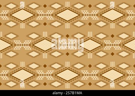 Western design shapes in a seamless repeat pattern - Vector Illustration Stock Vector