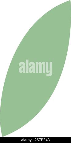 Flat Green Leaves Illustration Icon Stock Vector