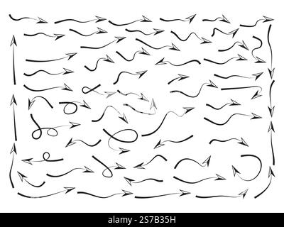 Arrow collection vector icon set on white background Stock Vector
