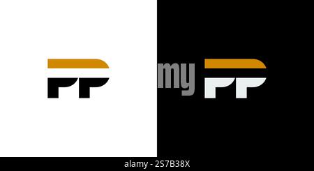 Unique and modern letter PP logo design Stock Vector