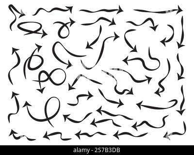 Arrow collection vector icon set on white background Stock Vector