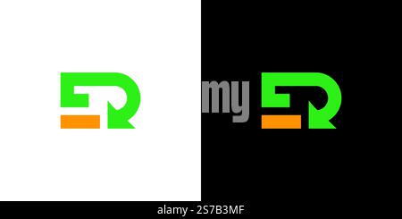Recycle ER logo design is unique and modern Stock Vector