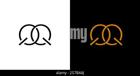 Modern and unique  initial QQ  logo design Stock Vector