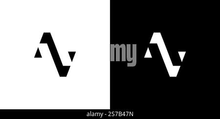 Unique and modern  initial AV  logo design Stock Vector