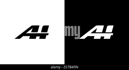 Unique and modern AH  logo design Stock Vector