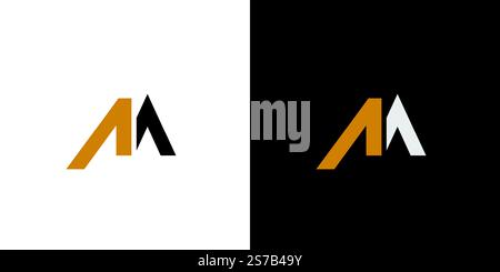 Unique and modern initial AM  logo design Stock Vector