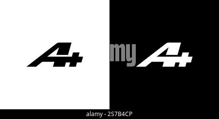 Unique and modern A+  logo design Stock Vector