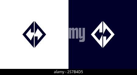 Modern and strong  CD  logo design Stock Vector