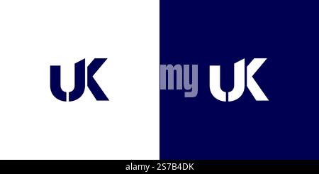 Modern and unique  UK  logo design Stock Vector