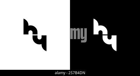 Unique and simple  HY  logo design Stock Vector