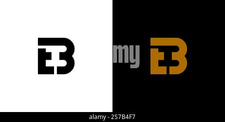 Unique and modern EB  logo design Stock Vector