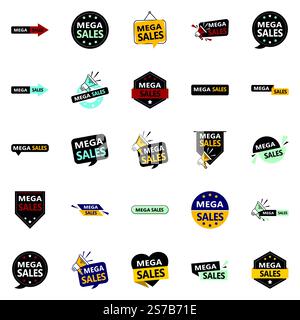 The Mega Sale Pack 25 Innovative Vector Designs for Your Next Marketing Campaign Stock Vector
