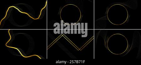 Abstract black and gold luxury background Stock Vector