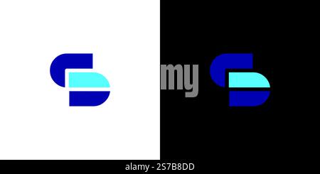 Modern and Unique SD  logo design Stock Vector