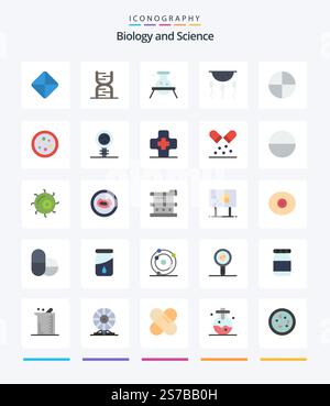 Biochemistry 25 Flat icon pack including lab. laboratory. chemistry ...