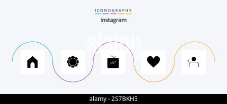 Instagram Glyph 5 Icon Pack Including refresh. twitter. instagram ...