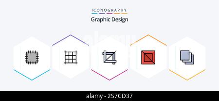 Design 25 FilledLine icon pack including . cross Stock Vector Image ...